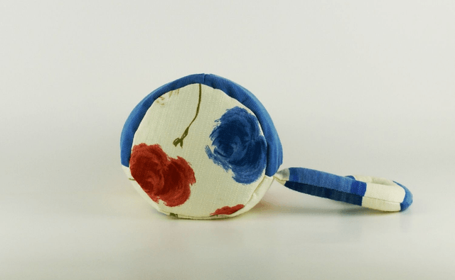 Cat Doorstop Hand Embroidered Retro Floral Fabric; Handmade Cat Bookend, Made in UK