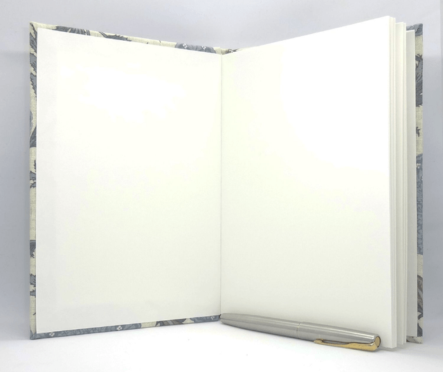 Unique A5 Printed Linen Covered Hardback Sketchbook, Travel Journal, Notebook