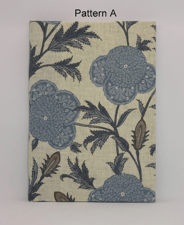 Unique A5 Printed Linen Covered Hardback Sketchbook, Travel Journal, Notebook