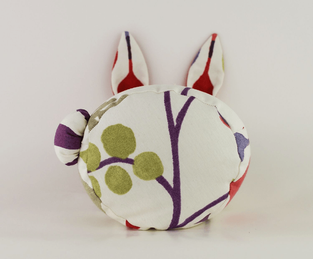 Bunny Rabbit Doorstop, Boho Style Hand Embroidered Bunny Doorstop, Unique Handmade Cotton Rabbit Bookend, House Warming Gift, Made in UK