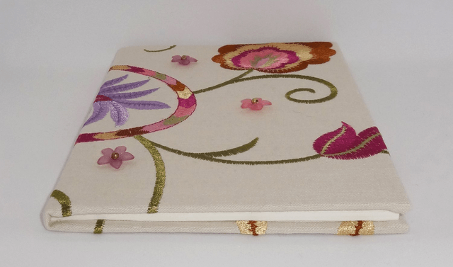 Sketchbook A5 Embroidered Linen Covered Hardback