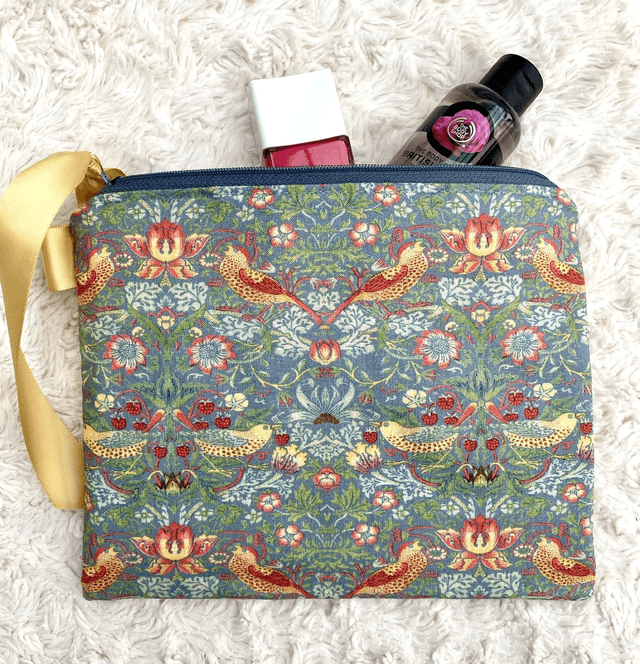 William Morris Makeup Pouch, Cosmetics Pouch,  Toiletries Pouch, Travel Bag