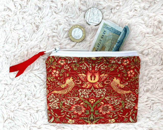William Morris "Strawberry Thief" Coin and Card Purse