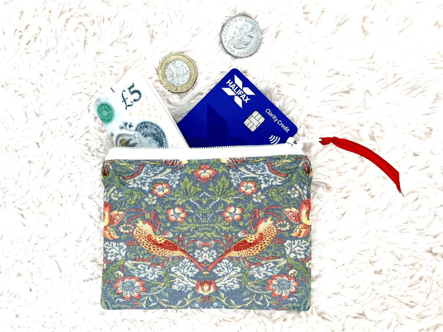 William Morris "Strawberry Thief" Coin and Card Purse