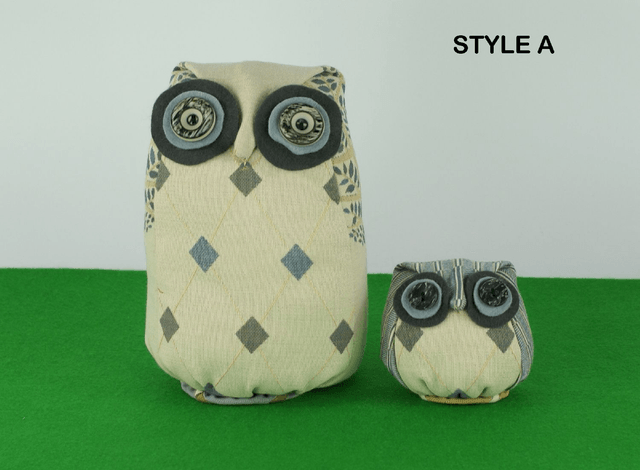 Boho Owl Doorstop with a FREE baby owl; Owl Ornament; Handmade Owl Bookend, Unique Owl Handmade in UK, 