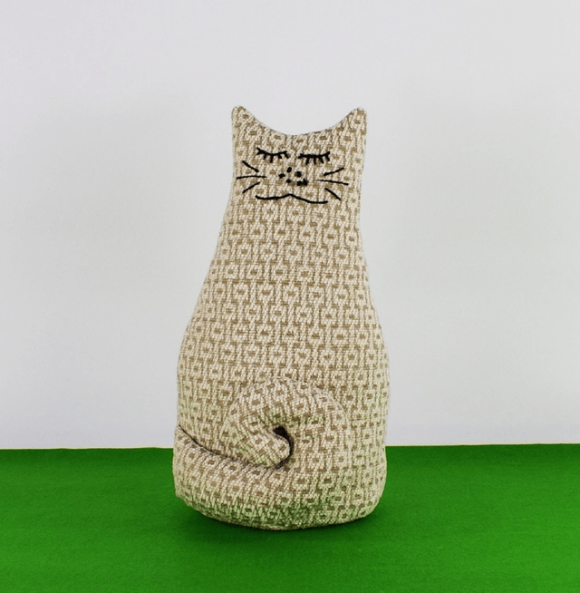 Unique Hand Embroidered Fabric Doorstop or Bookend, Handmade in UK