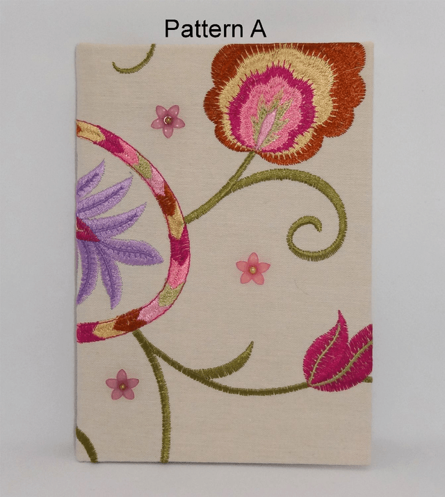 Sketchbook A5 Embroidered Linen Covered Hardback