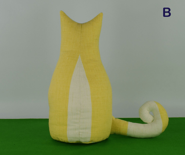 Vintage Rose Fabric Cat Doorstop, Unique hand embroidered Cat Bookend, Made in UK
