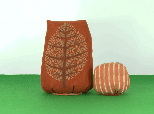 Boho Owl Doorstop with a FREE baby owl; Owl Ornament; Handmade Owl Bookend, Unique Owl Handmade in UK, 