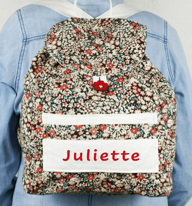 Personalised Eco Floral Handmade Fabric Backpack; Spring Rucksack; Teens Backpack; Swimming Bag; Gym Bag; Unique School Backpack