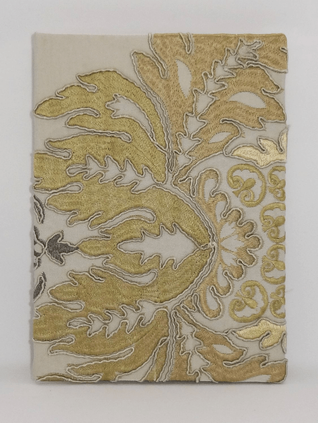 Embroidered A5 Hardback Sketchbook, Blank Page Travel Journal, Notebook