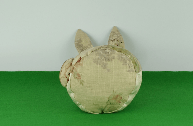 Vintage Floral Print Fabric Doorstop, Handmade Bunny Doorstop, Hand Embroidered Rabbit, Rabbit Bookend Gift; Mother's Day Gift; Made in UK