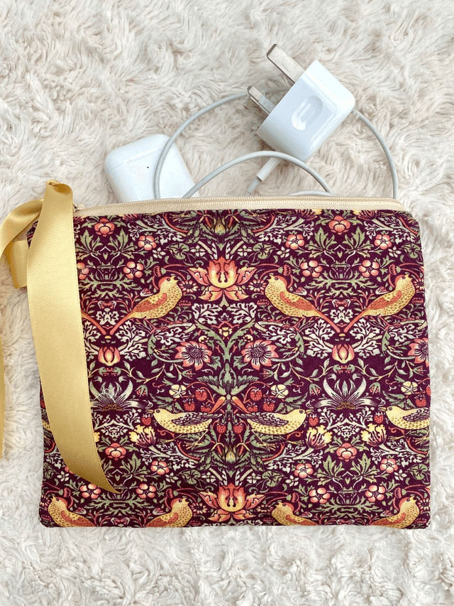 William Morris Makeup Pouch, Cosmetics Pouch,  Toiletries Pouch, Travel Bag