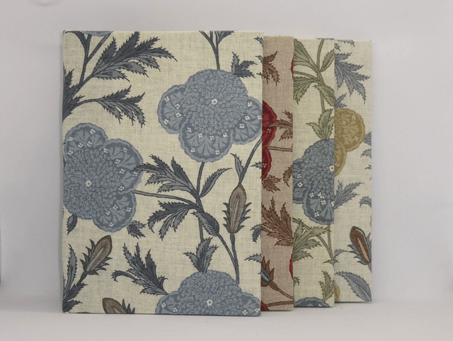Unique A5 Printed Linen Covered Hardback Sketchbook, Travel Journal, Notebook