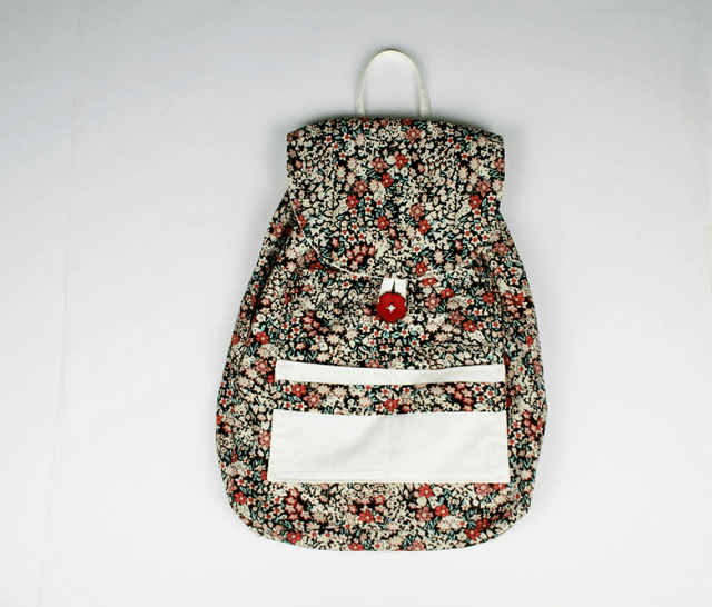 Personalised Eco Floral Handmade Fabric Backpack; Spring Rucksack; Teens Backpack; Swimming Bag; Gym Bag; Unique School Backpack