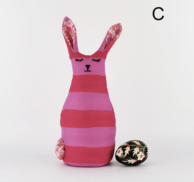 Bunny Doorstop, Handmade Embroidered Bunny Decor, Unique Bunny Rabbit Doorstop, Bookend, House Warming Gift, Easter Gift
