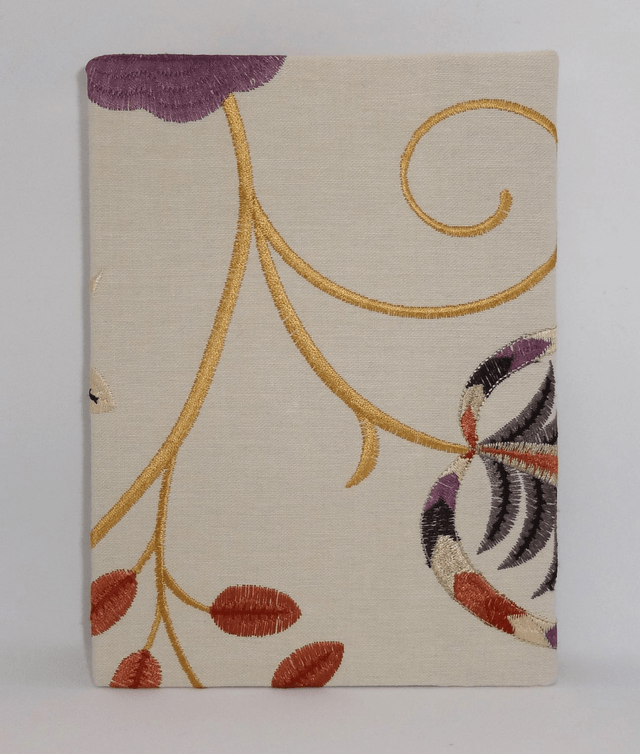 Sketchbook A5 Embroidered Linen Covered Hardback