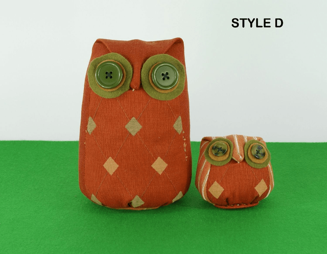 Boho Owl Doorstop with a FREE baby owl; Owl Ornament; Handmade Owl Bookend, Unique Owl Handmade in UK, 
