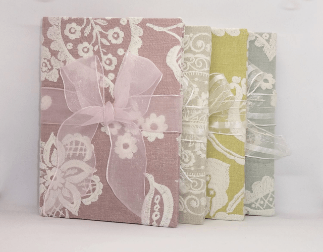 A5 Embroidered Cotton Hardback Travel Journal, Sketchbook, Notebook