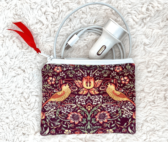 William Morris "Strawberry Thief" Coin and Card Purse