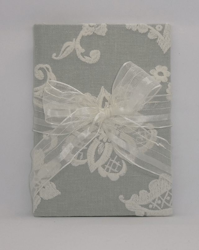 A5 Embroidered Cotton Hardback Travel Journal, Sketchbook, Notebook