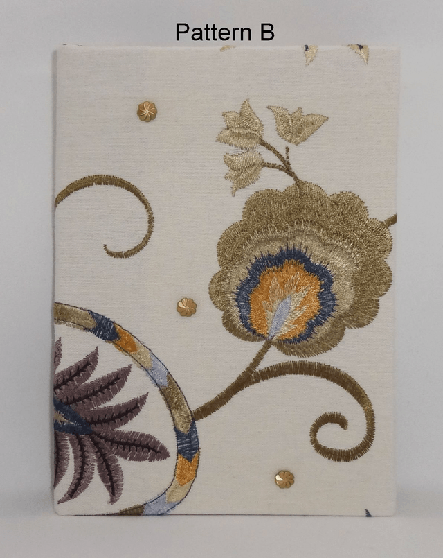 Linen Covered A5 Embroidered Artists Watercolour Sketchbook 