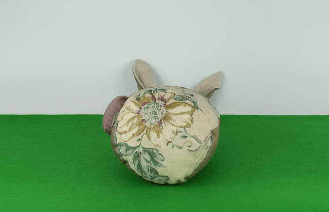 Vintage Floral Print Fabric Doorstop, Handmade Bunny Doorstop, Hand Embroidered Rabbit, Rabbit Bookend Gift; Mother's Day Gift; Made in UK