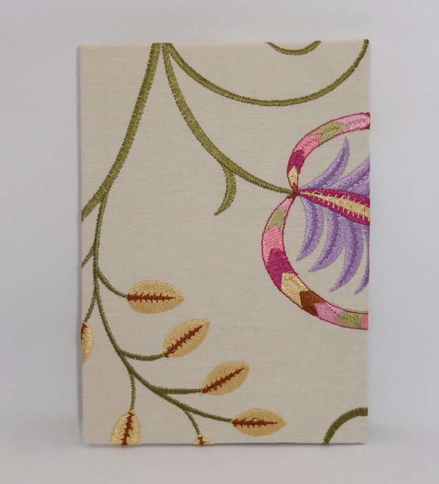 Sketchbook A5 Embroidered Linen Covered Hardback