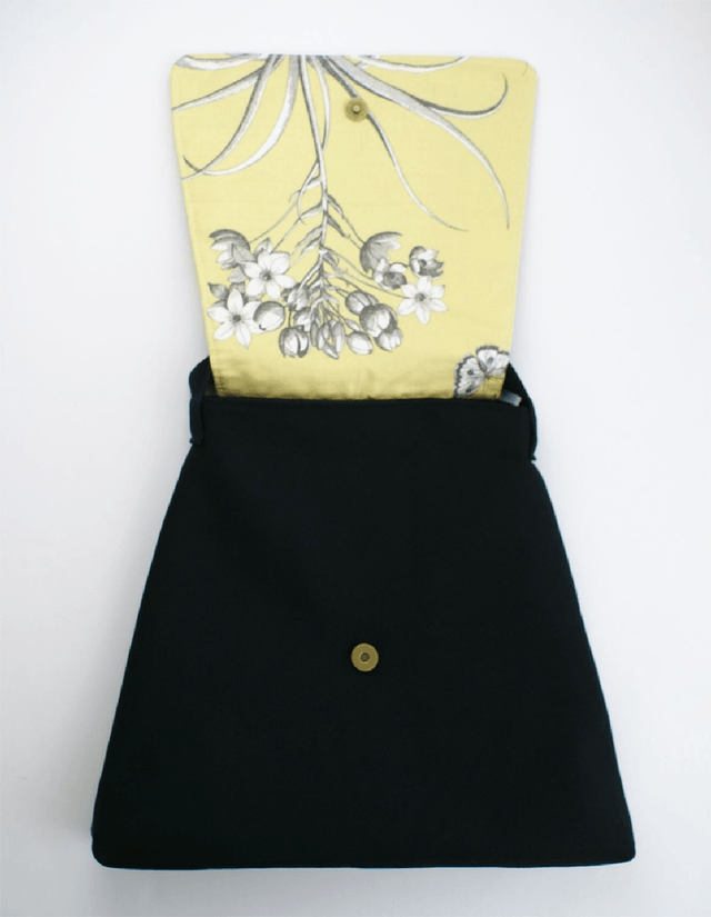Unique Handmade Linen Shoulder Handbag; Flower Pattern Shoulder Strap Bag; 60s Handbag; Retro Shoulder Bag; 70s Linen Shoulder Bag, Boho Bag Active