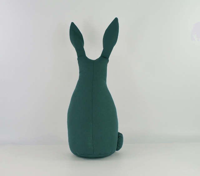 Handmade Bunny Doorstop, Unique Hand Embroidered Linen Rabbit Doorstop, Bookend, House Warming Gift, Mother's Day, Made in UK