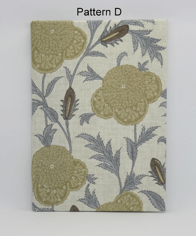 Unique A5 Printed Linen Covered Hardback Sketchbook, Travel Journal, Notebook