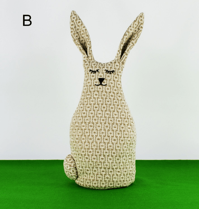 Handmade Bunny Rabbit Doorstop, Handmade in UK, Unique Stylish Fabric Bookends, Easter Bunny Decor, Childs Room Decor