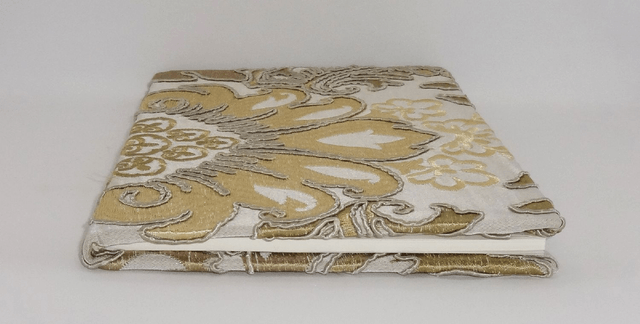 Unique Embroidered Fabric Covered Hardback Sketchbook, Travel Journal, Notebook
