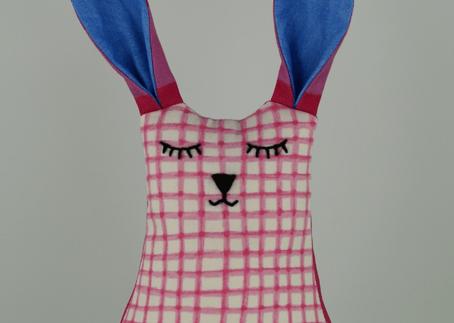 Designers Guild Fabric Bunny Rabbit Doorstop, Bunny Bookend, House Warming Gift, Easter Gift, Made in UK