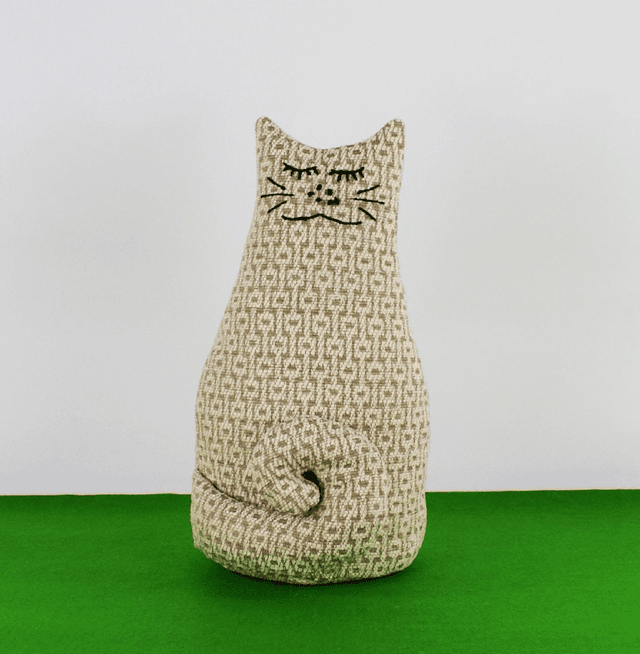Unique Hand Embroidered Fabric Doorstop or Bookend, Handmade in UK