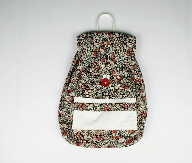 Personalised Eco Floral Handmade Fabric Backpack; Spring Rucksack; Teens Backpack; Swimming Bag; Gym Bag; Unique School Backpack