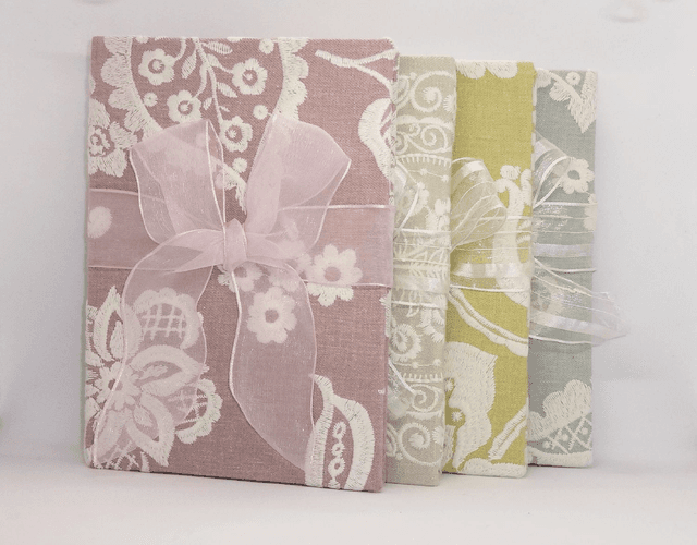 A5 Embroidered Cotton Hardback Travel Journal, Sketchbook, Notebook