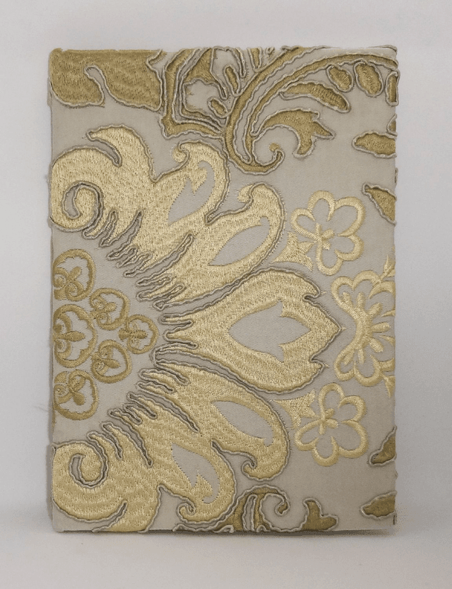 Embroidered A5 Hardback Sketchbook, Blank Page Travel Journal, Notebook