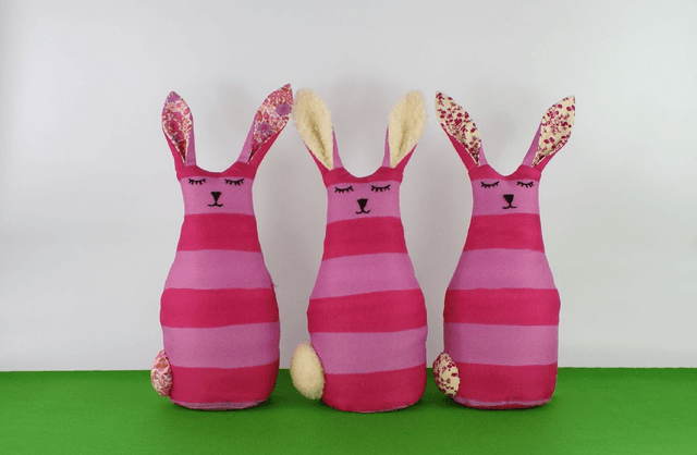 Bunny Doorstop, Handmade Embroidered Bunny Decor, Unique Bunny Rabbit Doorstop, Bookend, House Warming Gift, Easter Gift